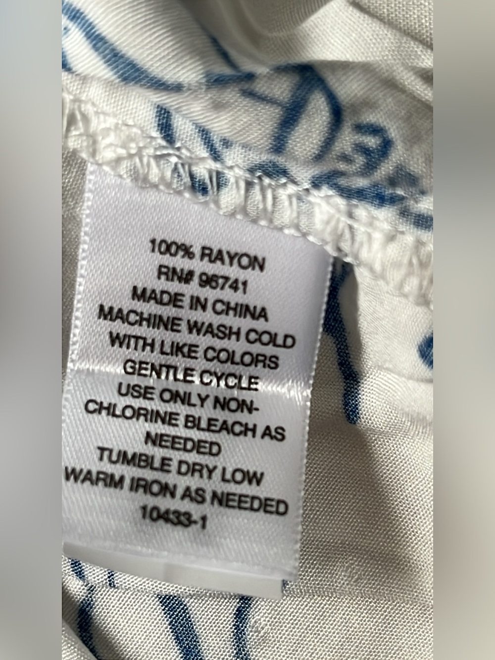 Arizona Jean Company White Tank Top with Blue Floral Printy - Picture 10 of 11